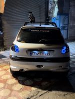 چراغ عقب (خطر) 206 هلا 2 حلقه فولکالر (مشکی مات) - Image 3