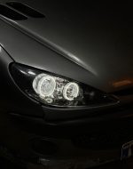 چراغ جلو اسپرت 206 دو حلقه (طرح سونار)  تو مشکی 6ماه ضمانت