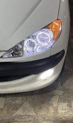 چراغ جلو اسپرت پژو 206 دو حلقه (طرح سونار) 6ماه ضمانت