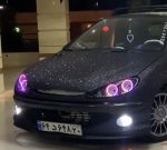 چراغ جلو اسپرت 206 مورتی فول کالر (مشکی مات)