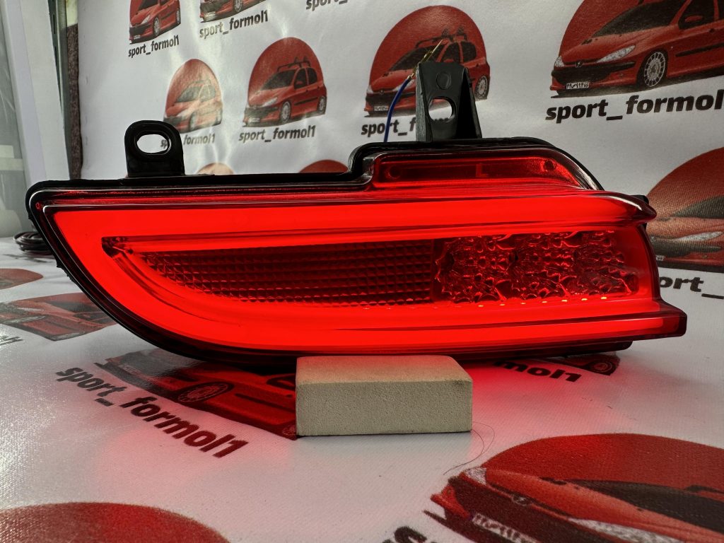 مه شکن اسپرت عقب پژو 207 سه بعدی LED قرمز